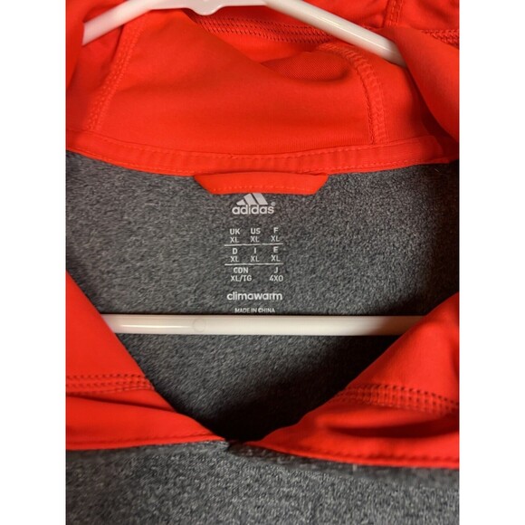 Adidas Ultimate Hoodie Long Sleeve Sweatshirt Men’s XL Grey & Orange Climawarm - Picture 4 of 10